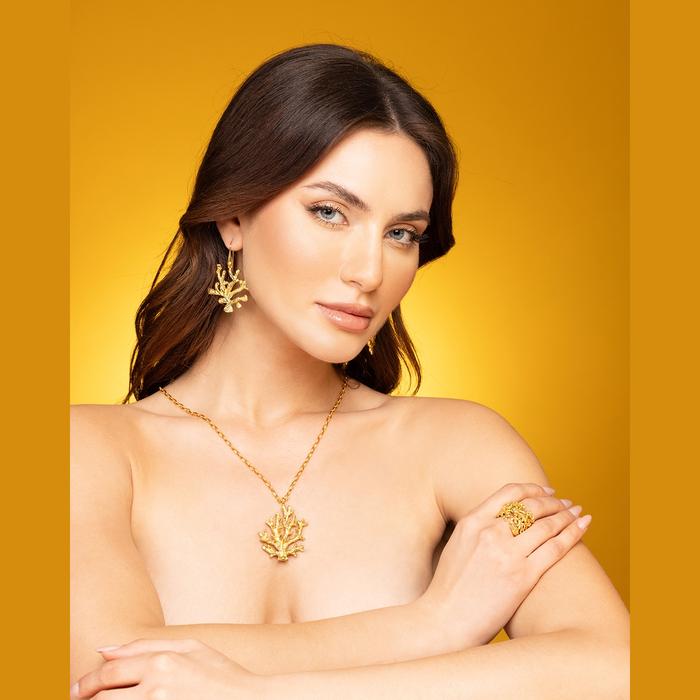 Anello Gold Corallo