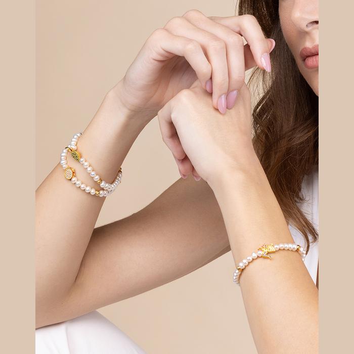 Bracciale Perle Pala Di Fico Lapilli