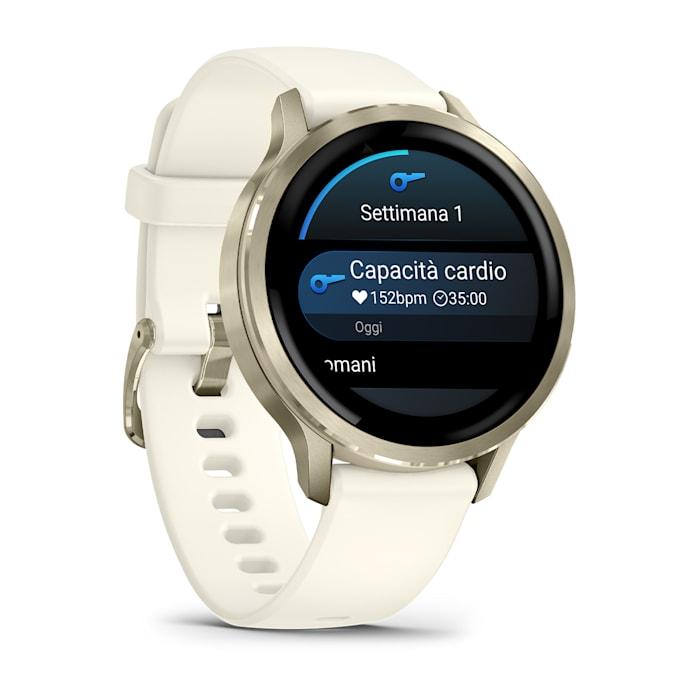 Venu® 4 – 41 mm, Lunar gold con cinturino in silicone Bone