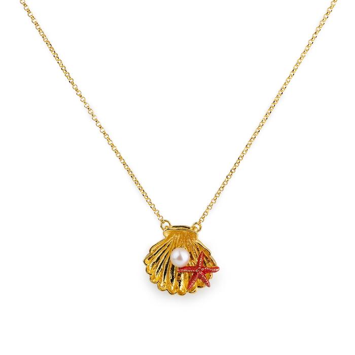 Collana Conchiglia e Stella con Perla