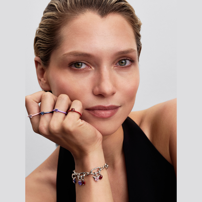 Charm Mini Pendente Winged Heart Rosa Pandora ME