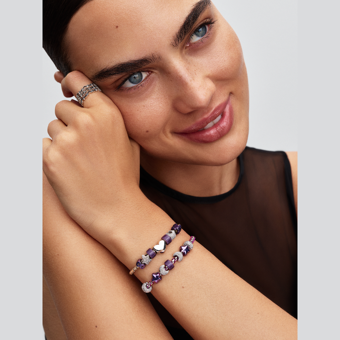 Mini Charm Stella effetto metallico viola