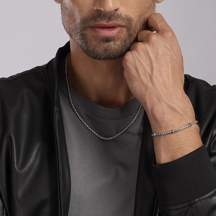 Bracciale con inserti neri MONTECARLO