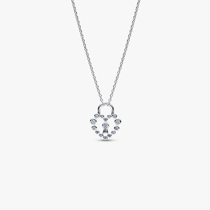 Collane e Pendenti Collana Lucchetto Cuore Luminoso