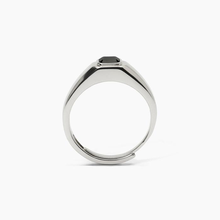 Anello in argento con zircone nero NEW RETRÒ