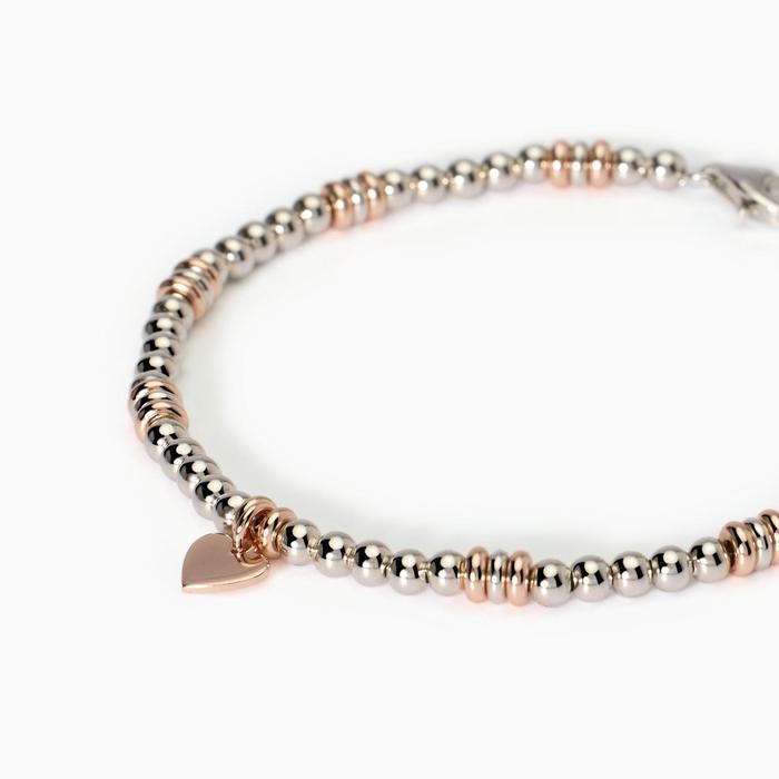 Bracciale in argento placcato oro rosa con cuore Little Mix