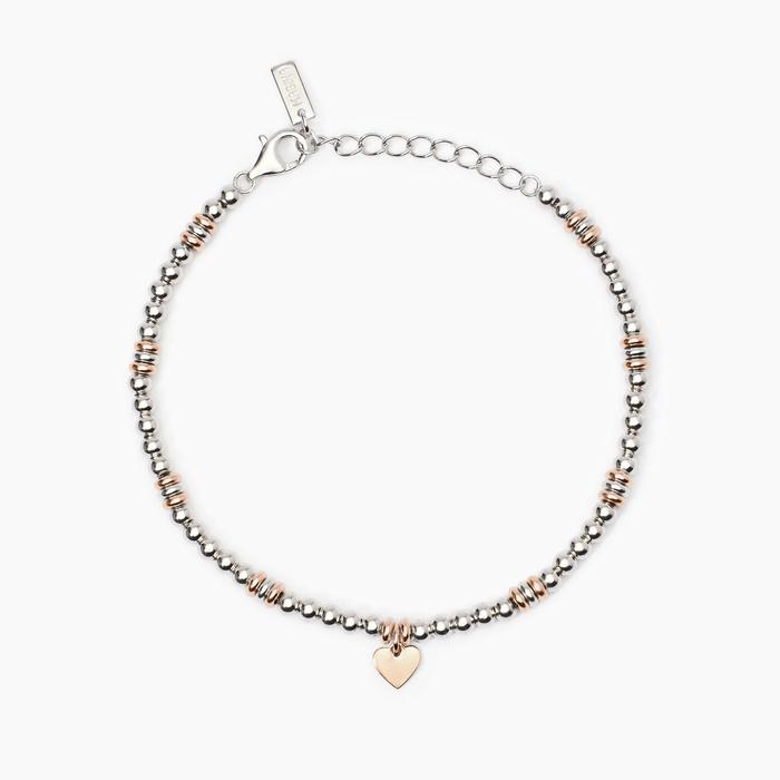 Bracciale in argento placcato oro rosa con cuore Little Mix
