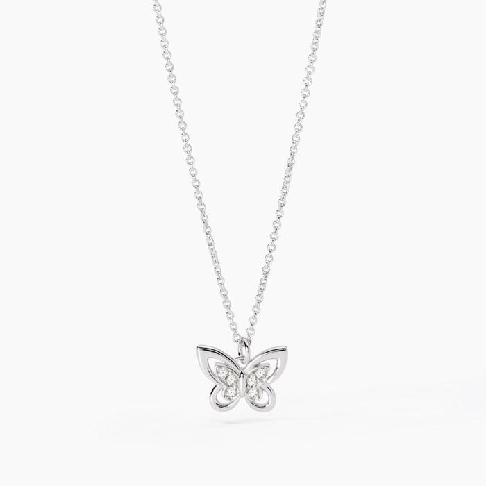 Girocollo con farfalla in zirconi Spring Life