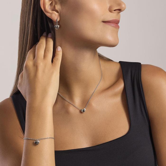 Girocollo in argento con cuore Feeling
