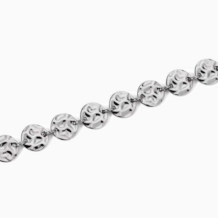 Bracciale con tondi effetto martellato