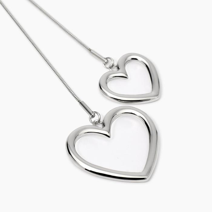 Collana con catena snake e cuori