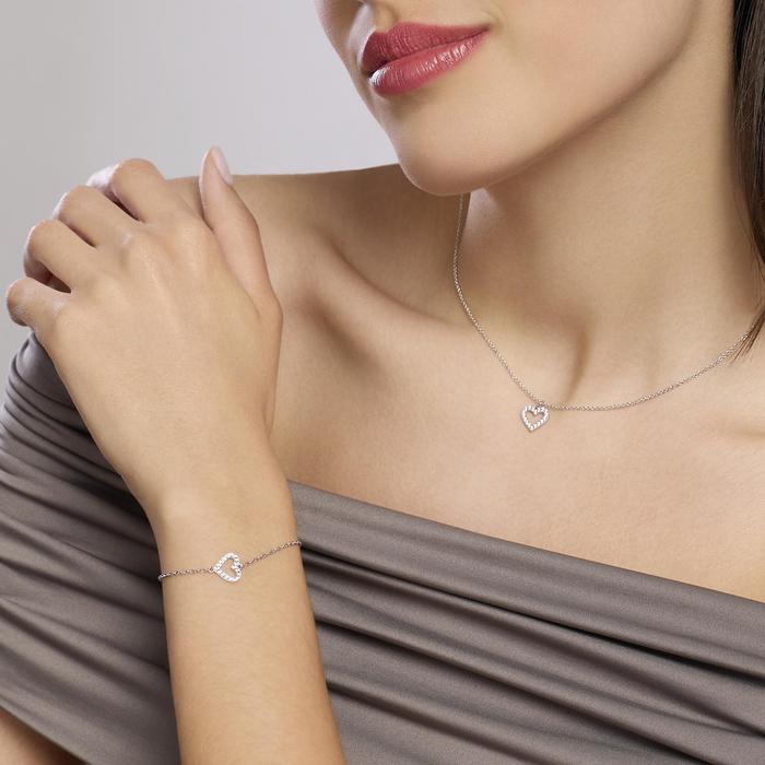 Bracciale con cuore in diamanti lab-grown My Diamond