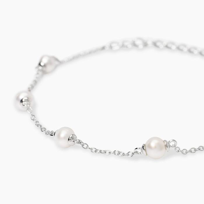 Bracciale in argento con perle coltivate C'ERA UNA VOLTA