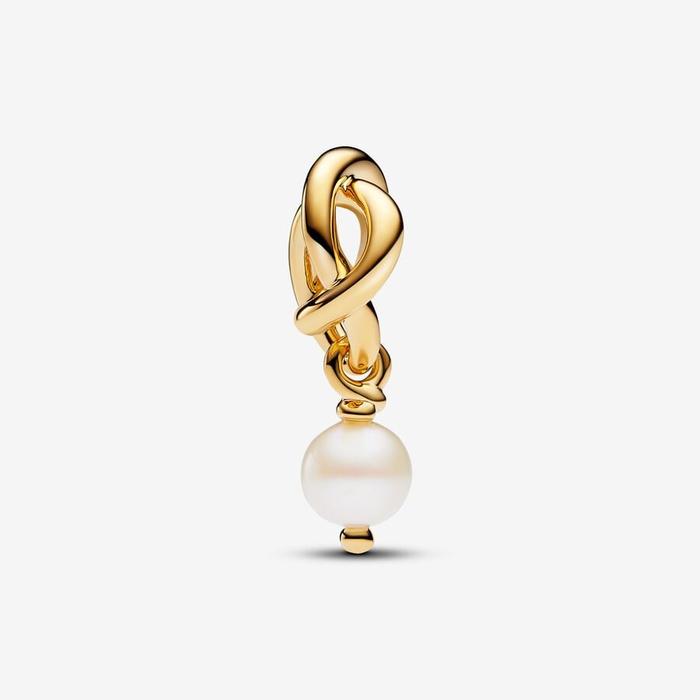 Charm Pendente Cerchio Eterno Bianco Perla d’Acqua Dolce Coltivata Giugno