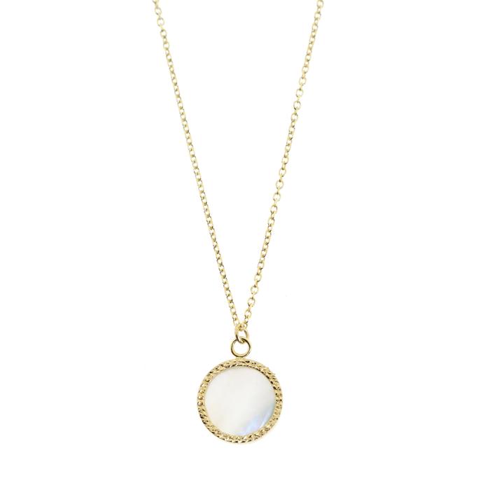 Collana Cerchio d'Oro Vero e Madreperla