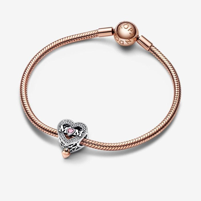 Charm Openwork Mamma con Cuore Pendente