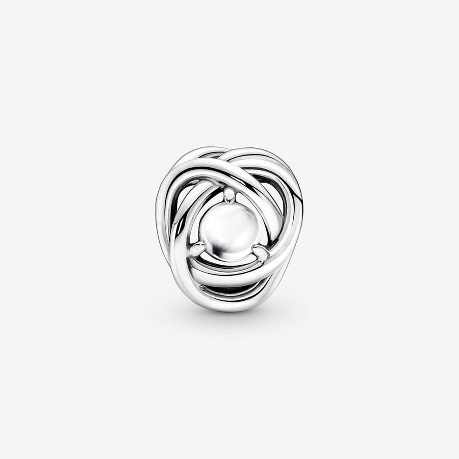 Charm Cerchio Eterno Bianco Madreperla Artificiale Giugno