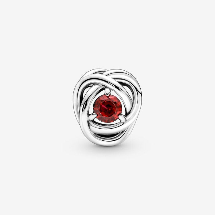 Charm Cerchio Eterno Rosso Fuoco Luglio