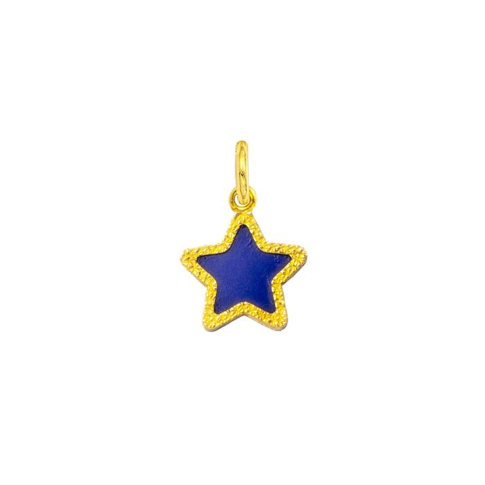 Charm Stella in Oro e Lapislazzuli