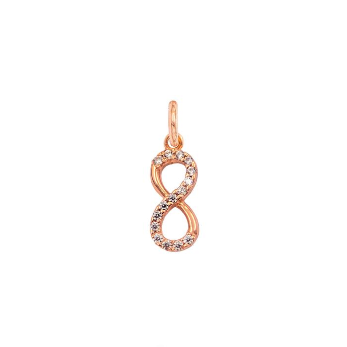 Charm Infinito in Oro e Zirconi