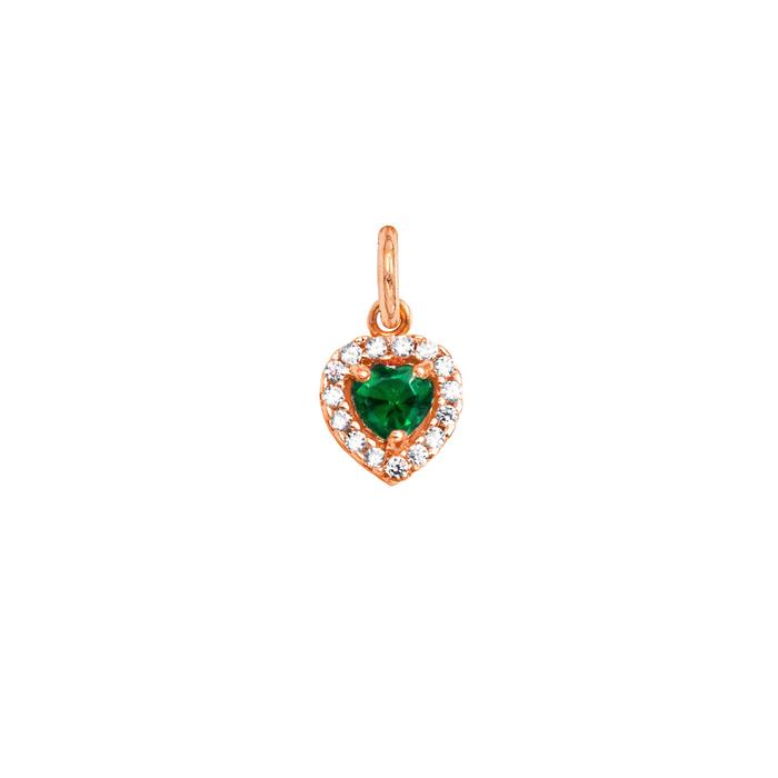 Charm Smeraldo in Oro e Zirconi