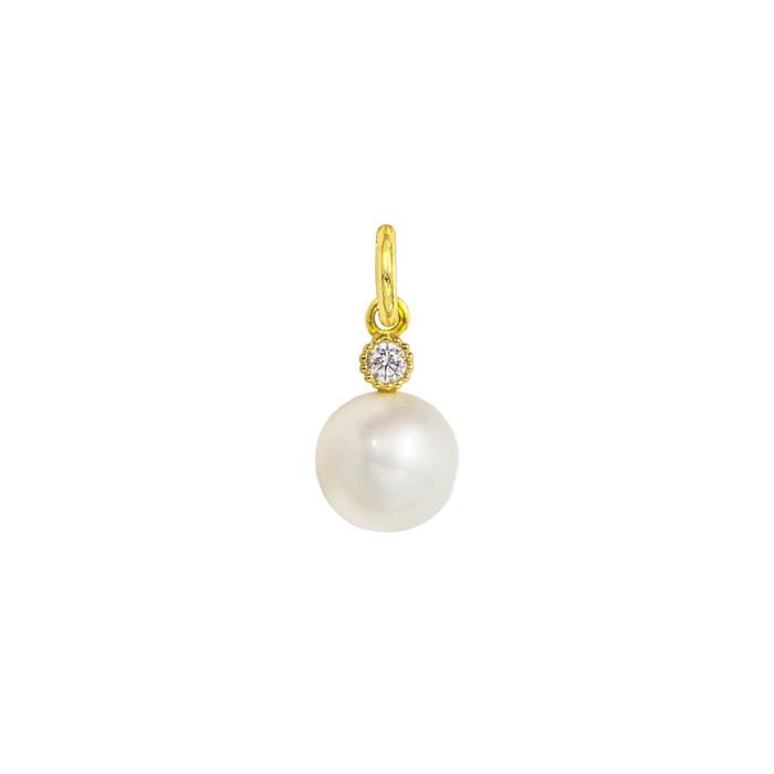 Charm Perla in Oro e Zirconi