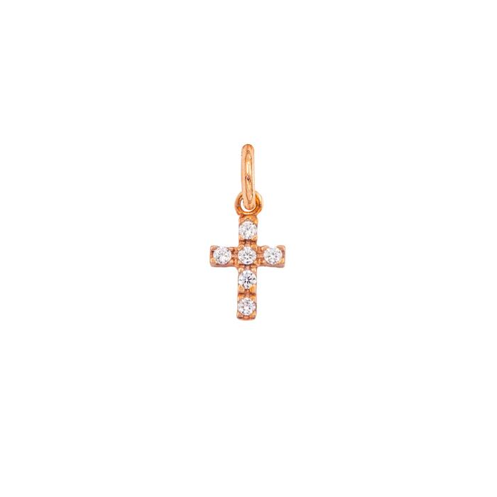 Charm Croce in Oro e Zirconi