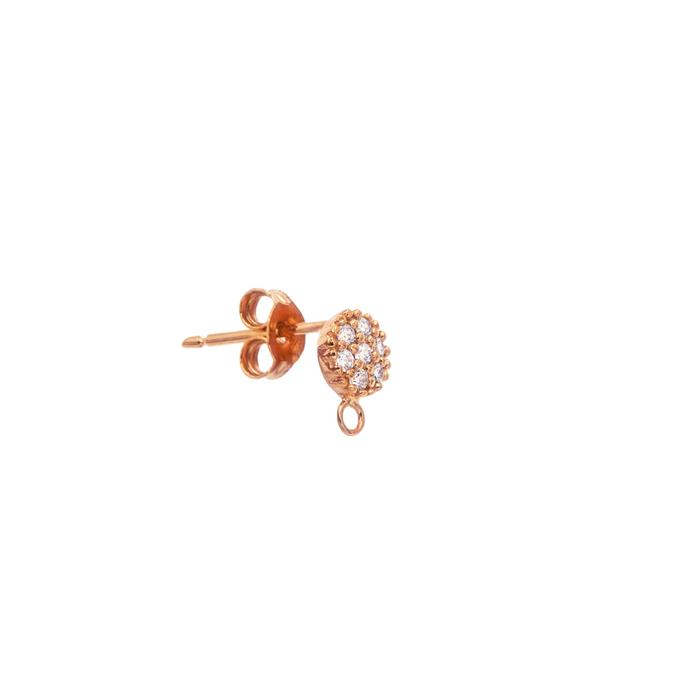 Orecchino in Oro Rosa e Zirconi