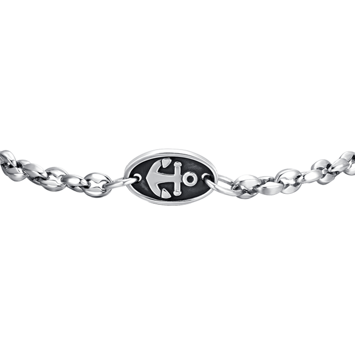 BRACCIALE UOMO IN ACCIAIO CON ANCORA