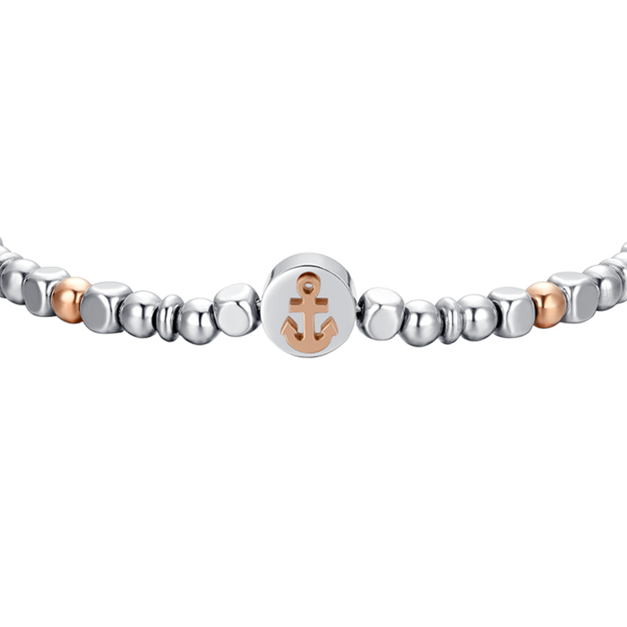 BRACCIALE UOMO IN ACCIAIO ANCORA IP ROSE GOLD