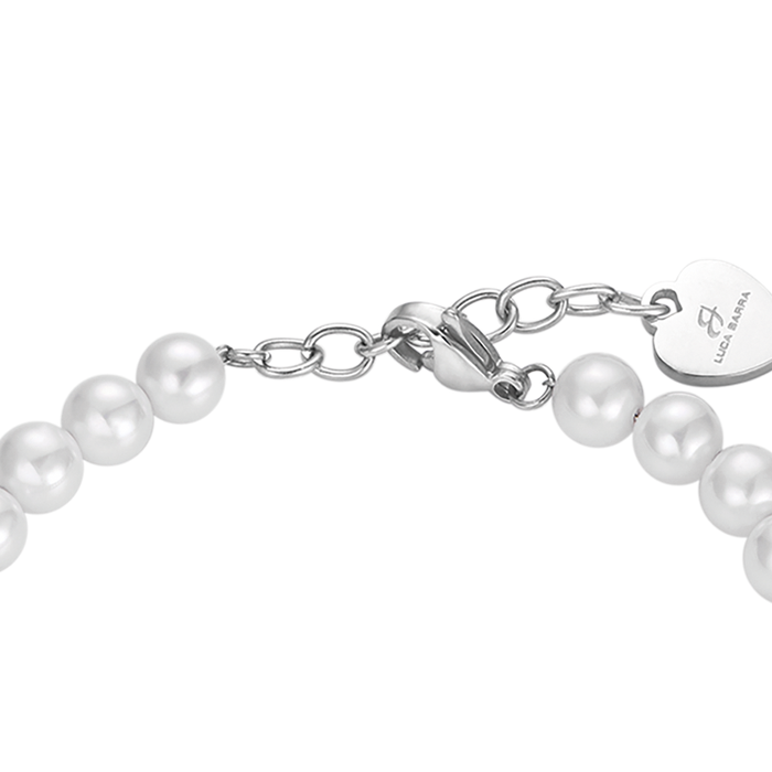 BRACCIALE DI PERLE BIANCHE DONNA