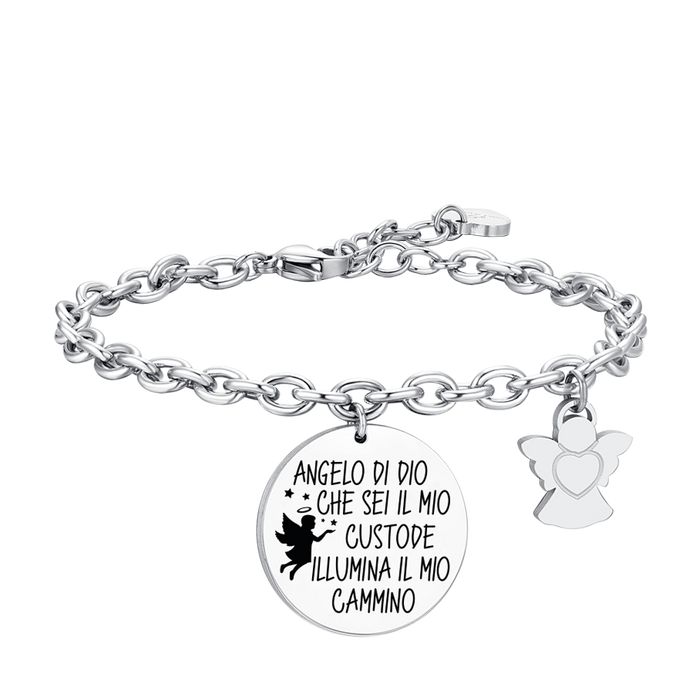 BRACCIALE DONNA IN ACCIAIO CON CHARM ANGELO