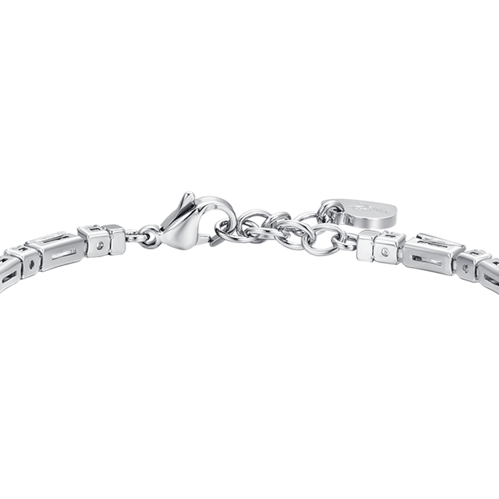 BRACCIALE TENNIS DONNA IN ACCIAIO ZIRCONI BIANCHI