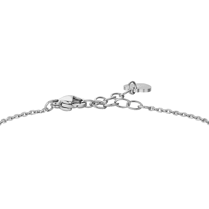 BRACCIALE DONNA IN ACCIAIO CON CUORE E ZIRCONI BIANCHI