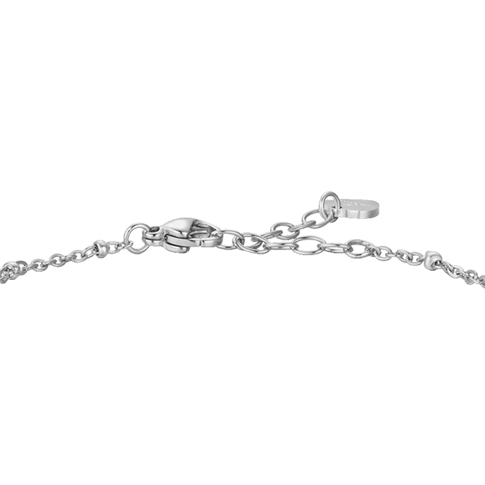 BRACCIALE DONNA IN ACCIAIO CON MADONNINA MIRACOLOSA E ZIRCONI BIANCHI