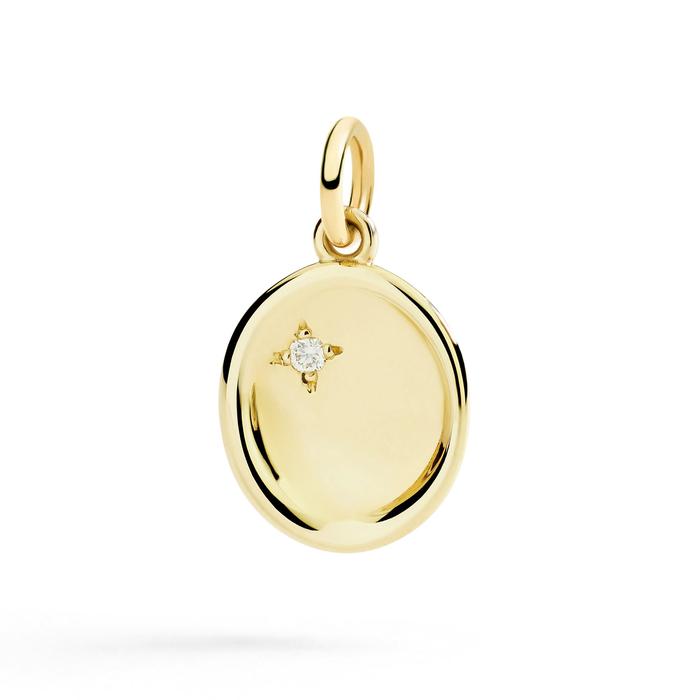 CIONDOLO SIGILLO ORO GIALLO & DIAMANTE BIANCO
