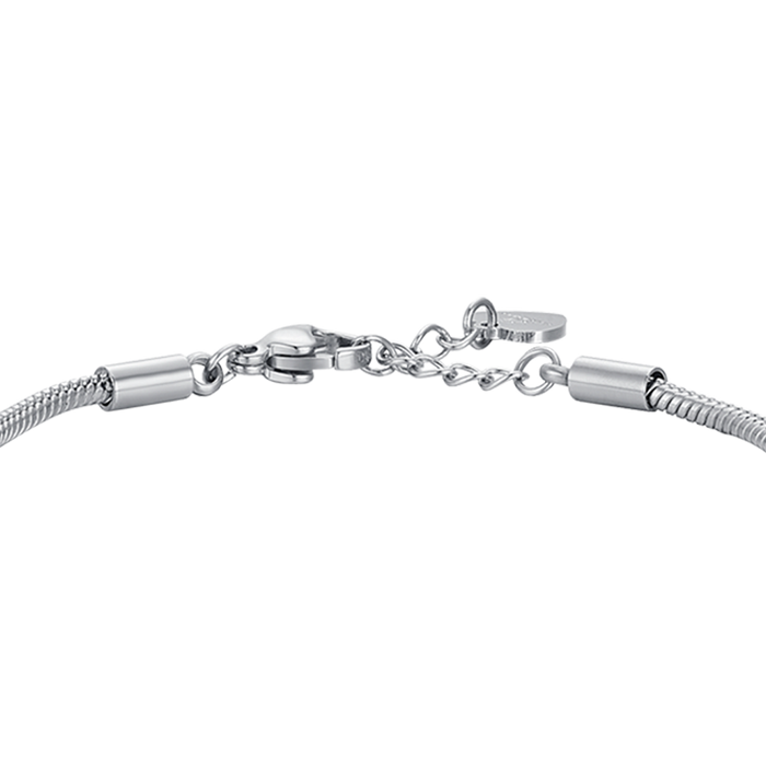 BRACCIALE BAMBINA IN ACCIAIO CON CORONA CON CRISTALLI BIANCHI