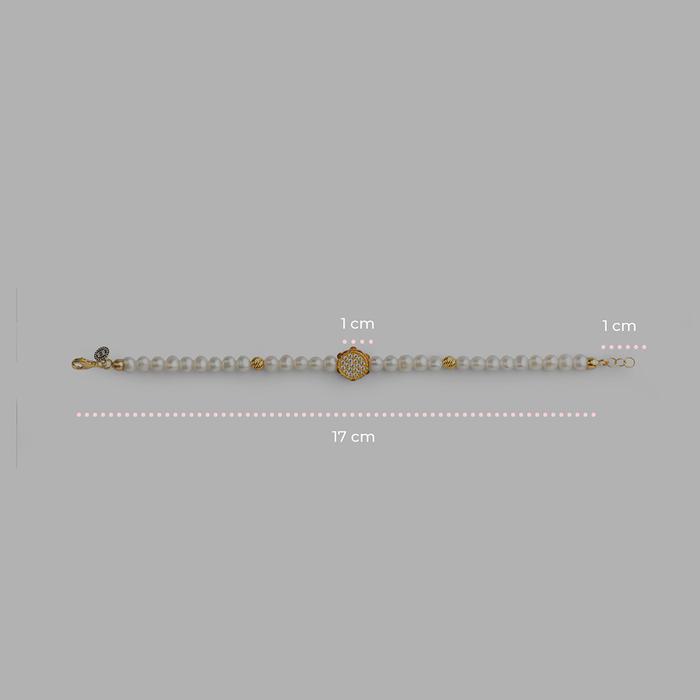 Bracciale Perle Tamburello Lapilli