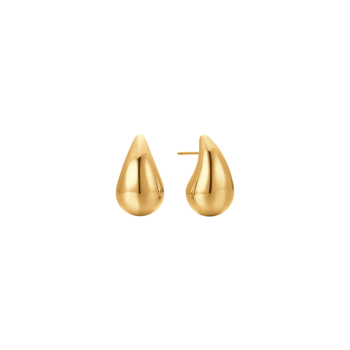 ORECCHINI DONNA IN ACCIAIO A GOCCIA IP GOLD (12x20 mm)