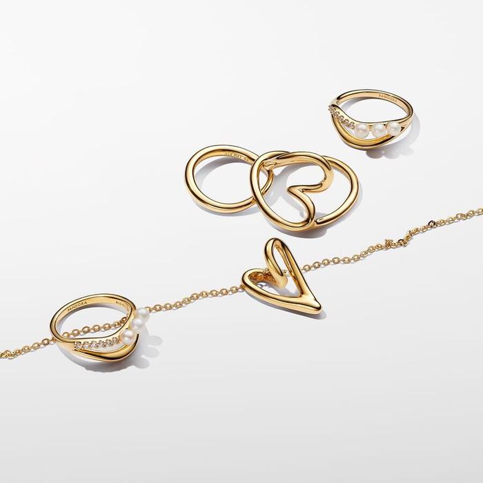 Collana Cuore Linea Sinuosa