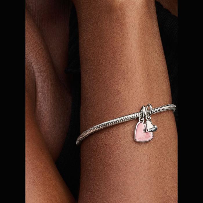 Charm Pendente Unione di Cuori Mamma e Figlia divisibile