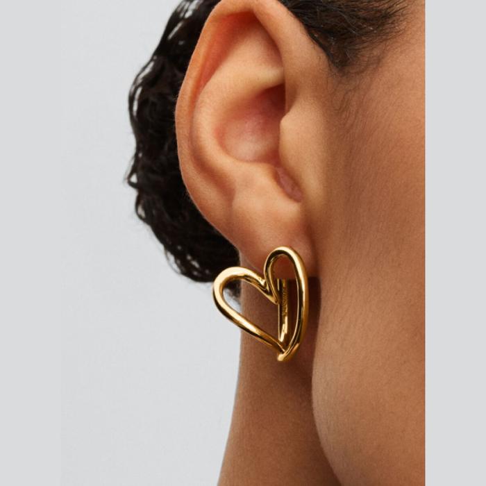 Orecchini Cuore Linea Sinuosa