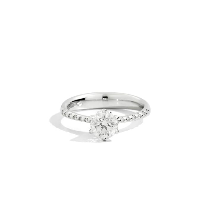 Anello anniversary solitario br 0.31