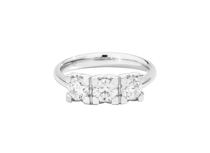 Anello anniversary square trilogy br 0.36
