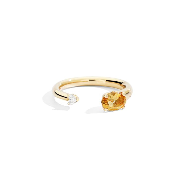 Anello more topazio citrino 0.72 e br 0.07