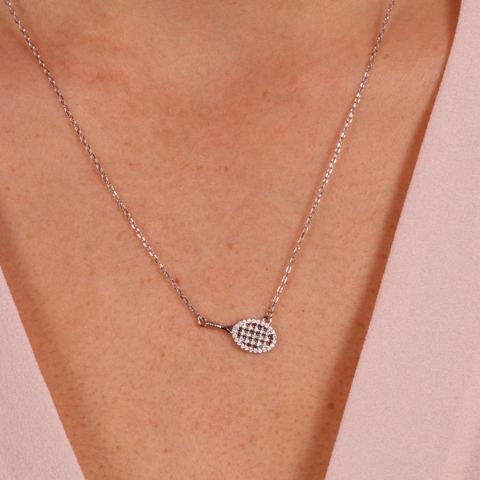 Collana in Argento 925 con ciondolo racchetta