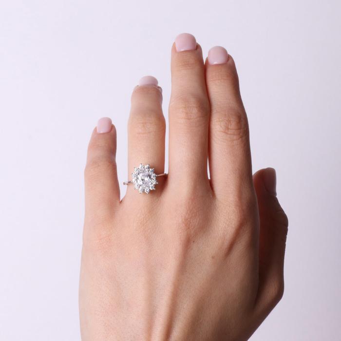 Anello in Argento 925 con zirconi trasparenti