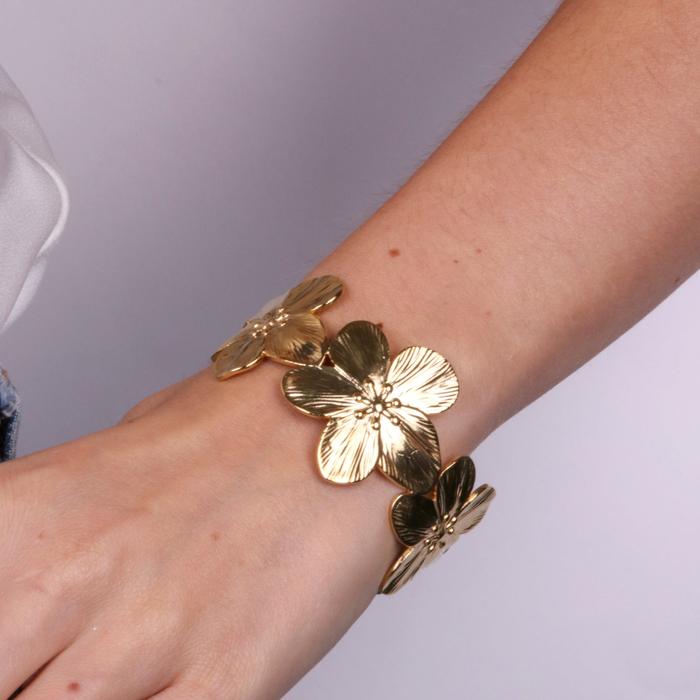 Bracciale in Acciaio a fiori