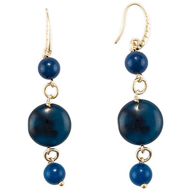 Orecchini agata blu
