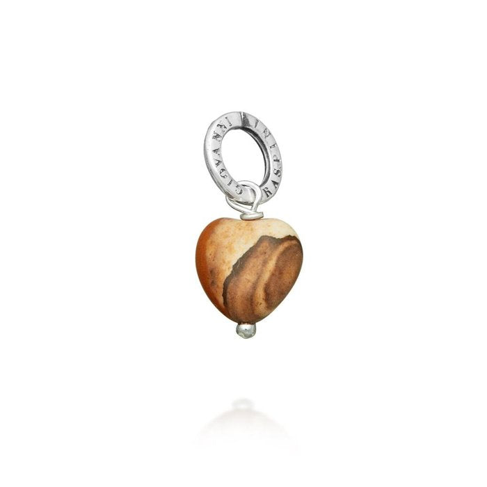Charm Cuore Pietra Paesina